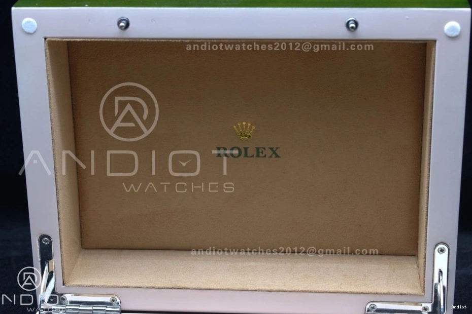 Box Top End Rolex Green Wood 0417